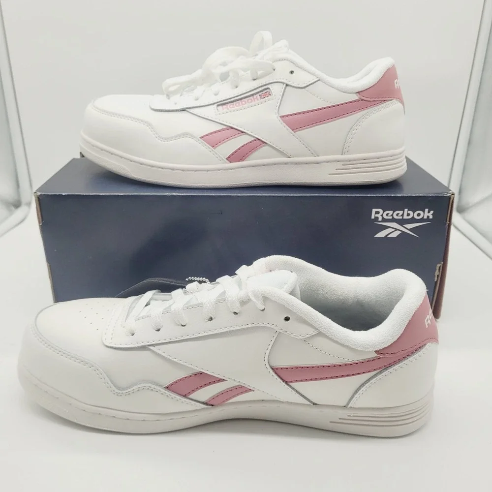 Reebok RB116 Women's Work Sneakers 11.5M White Pink Memory Foam Footbed‎